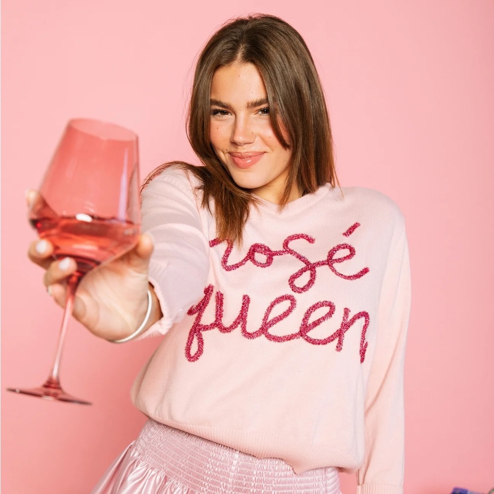 Queen of Sparkles Rose Queen Sweater